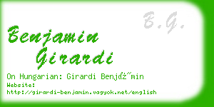 benjamin girardi business card